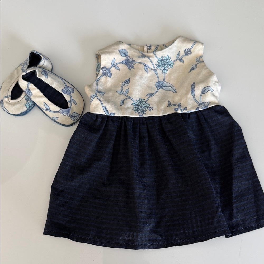 Doll dress & matching shoes